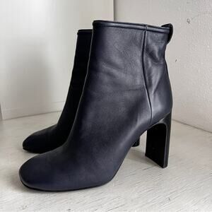 Rag & Bone Navy Ellis leather heeled Ankle Boot size 40